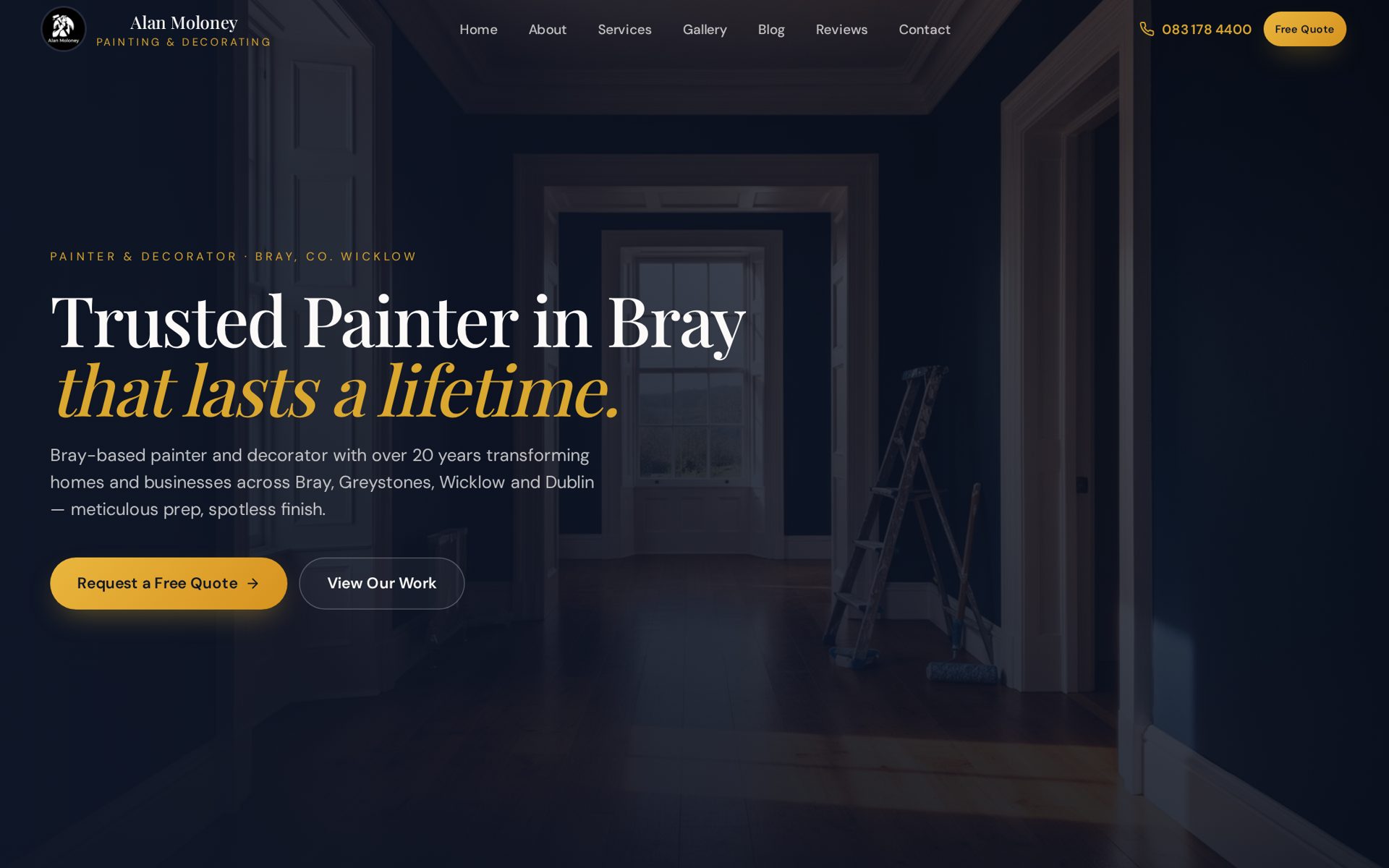 Alan Moloney Painting & Decorating website preview