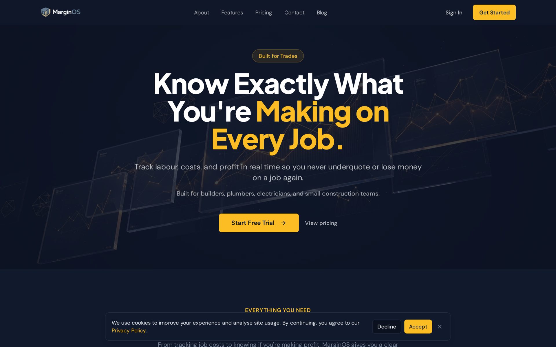 MarginOS website preview